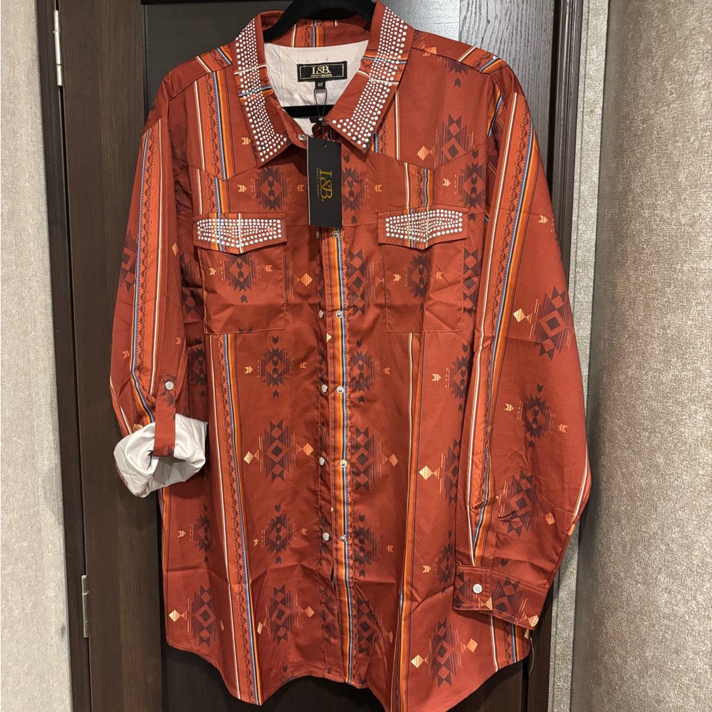Women’s pearl snap western shirt size 2X